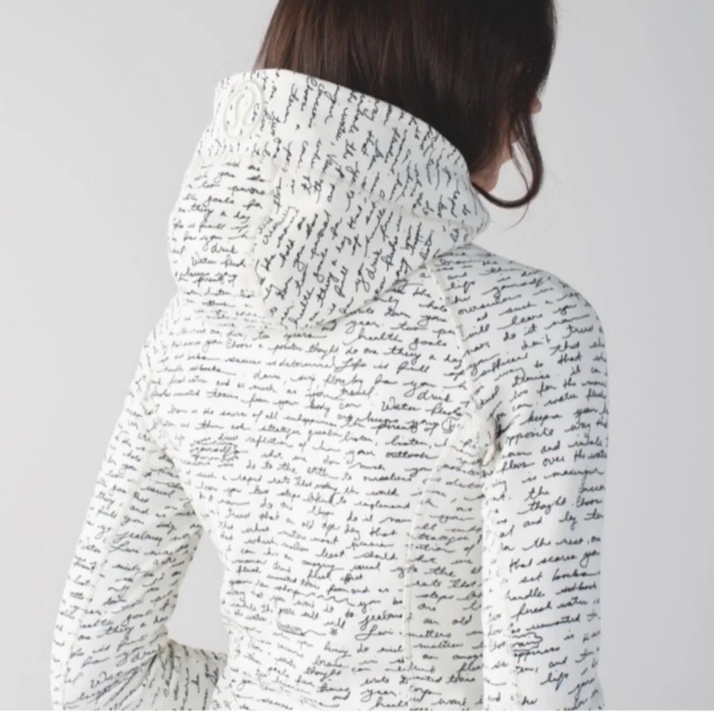 lululemon athletica White Hoodie with Black Script - Picture 16 of 16